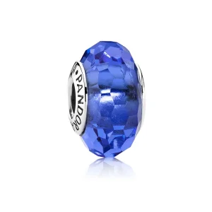 Conta PANDORA Vidro Murano Facetado Azul - 791067 - Contas (imagem para) Conta PANDORA Vidro Murano Facetado Azul - 791067 - Contas