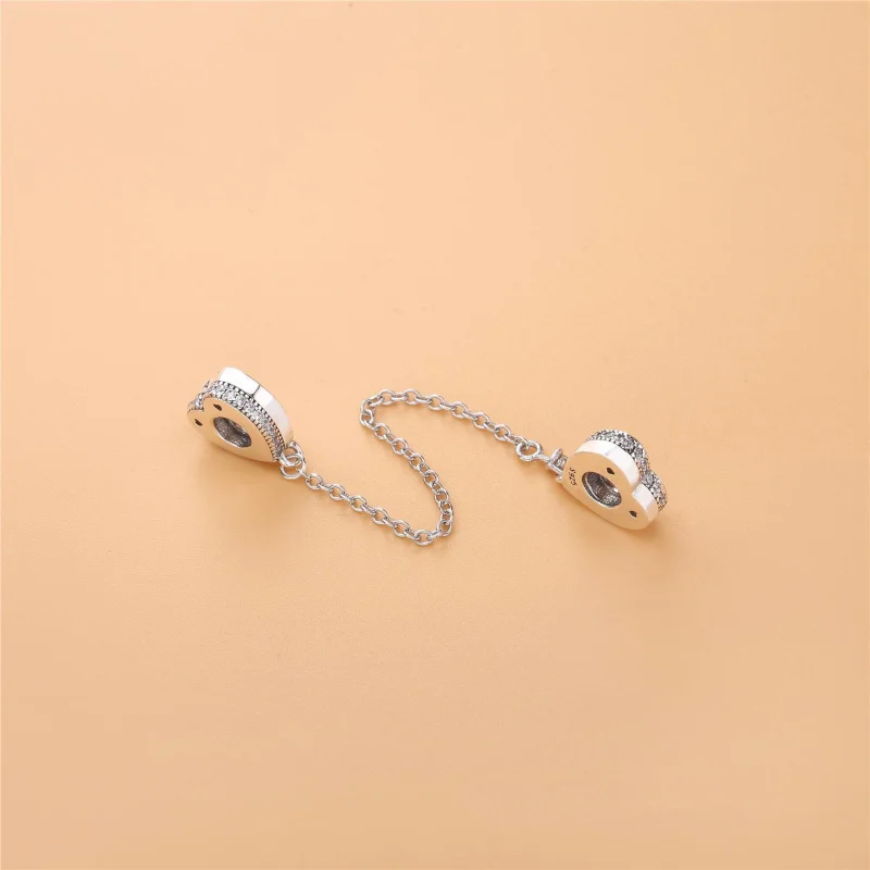 (imagem para) Corrente De Segurança Pandora de prata Coração - Visualizar 2