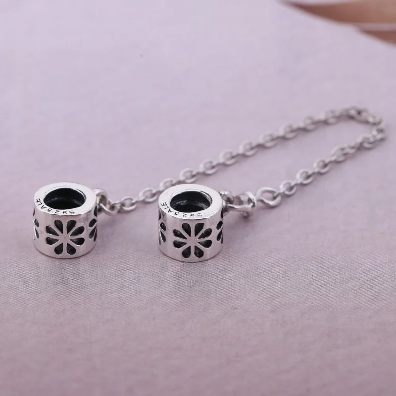 (imagem para) Daisies Corrente de segurança PANDORA de prata - 790385 - Visualizar 2