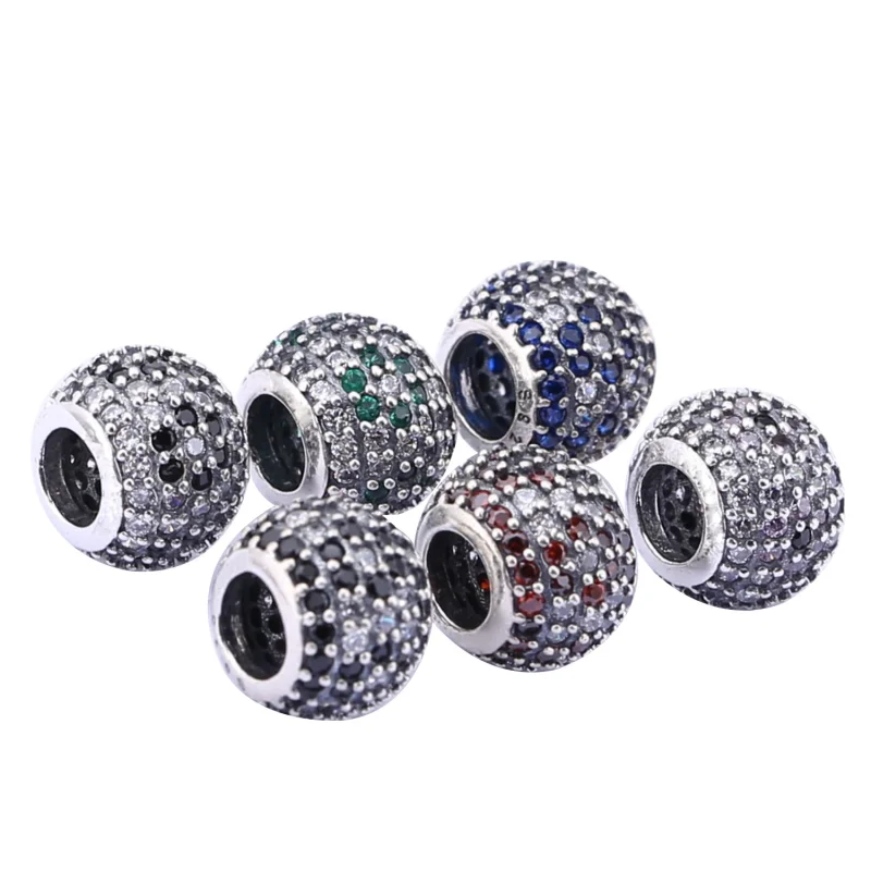 (imagem para) Charm PANDORA de Prata Pavê Flor de Cerejeira Preta - 791170NCK - Visualizar 3