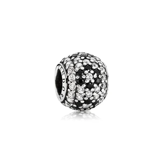 (imagem para) Charm PANDORA de Prata Pavê Flor de Cerejeira Preta - 791170NCK