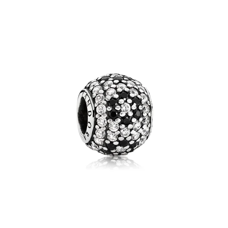 (imagem para) Charm PANDORA de Prata Pavê Flor de Cerejeira Preta - 791170NCK