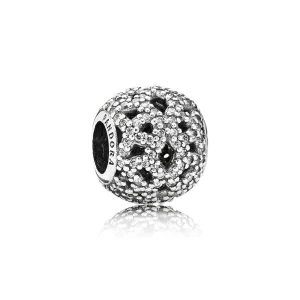 (imagem para) Charm PANDORA de Prata Pavê Laço de Renda - 791284CZ