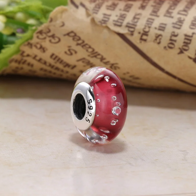 (imagem para) Charm PANDORA de Prata e Murano Fizzle Branco - Visualizar 3