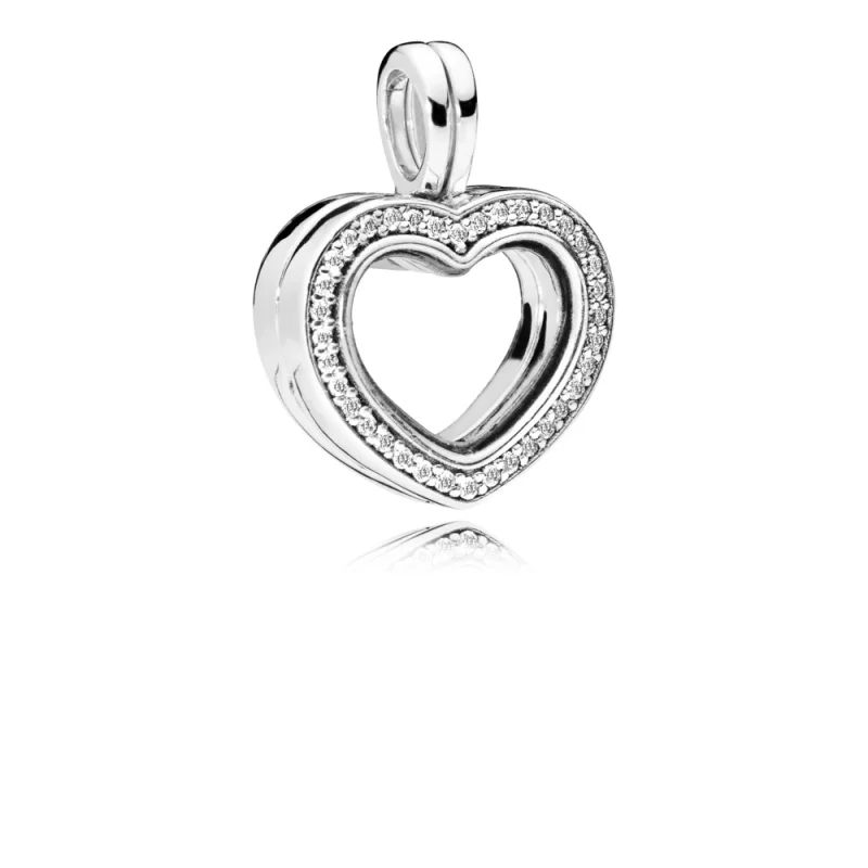 (imagem para) PANDORA Petite Floating Locket Brilhante Coração - 797248CZ
