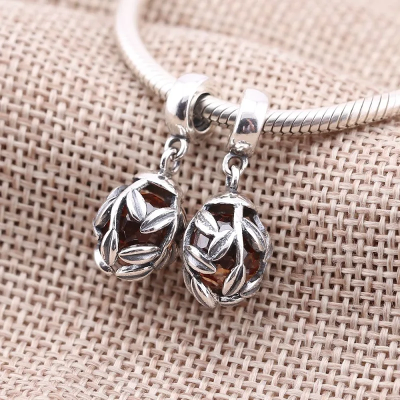 (imagem para) Charm com Pendente PANDORA Folha de Louro - 791407CCZ - Visualizar 2