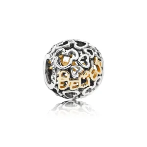 (imagem para) Charm Pandora de Prata com Ouro Disney, acreditam