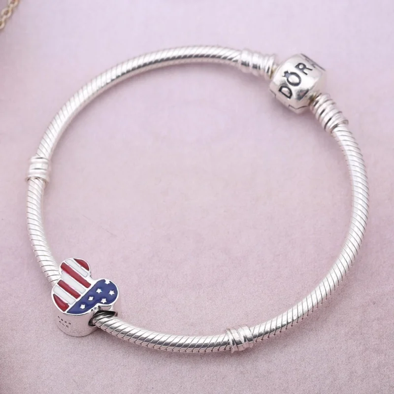 (imagem para) Charm Pandora de prata Disney, Mickey Americana - Visualizar 2