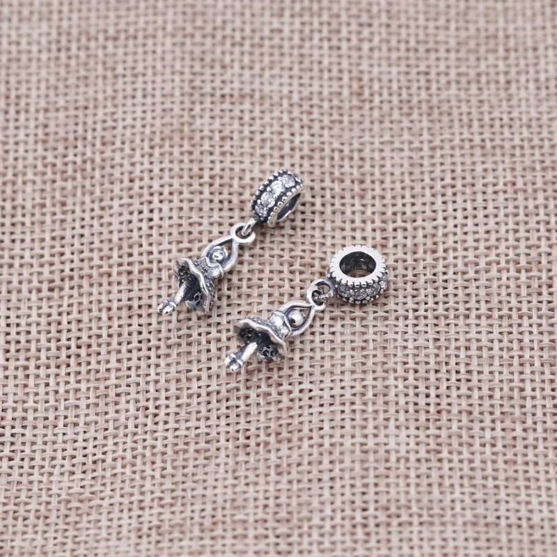 (imagem para) Charm com Pendente PANDORA Bailarina - 791365CZ - Visualizar 2