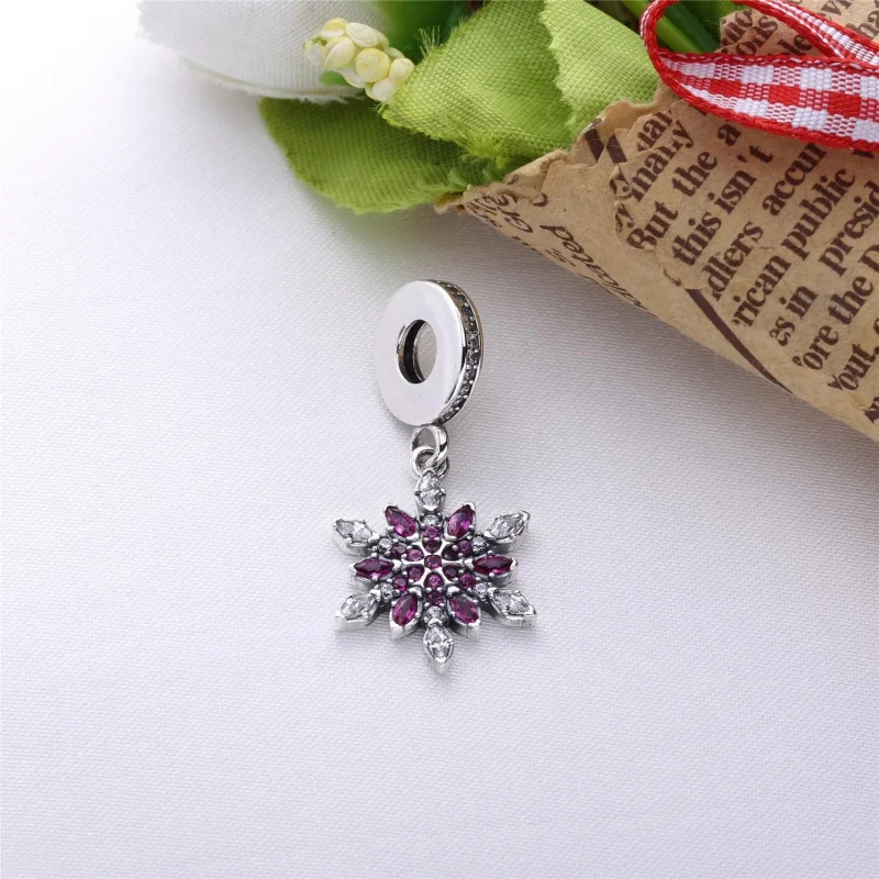 (imagem para) Pendente PANDORA Brilhante Cristal de Neve - 791761NBLMX - Visualizar 3