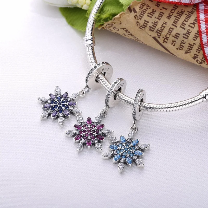 (imagem para) Pendente PANDORA Brilhante Cristal de Neve - 791761NBLMX - Visualizar 6