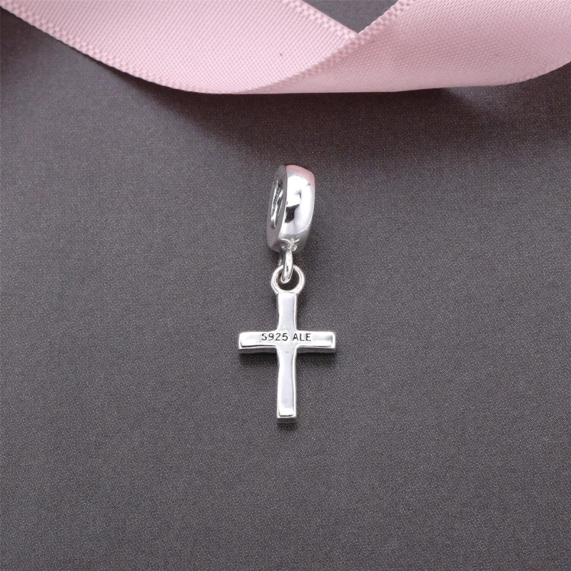 (imagem para) Charm PANDORA de Prata Pendente Brilhante Crucifixo - 791310CZ - Visualizar 3