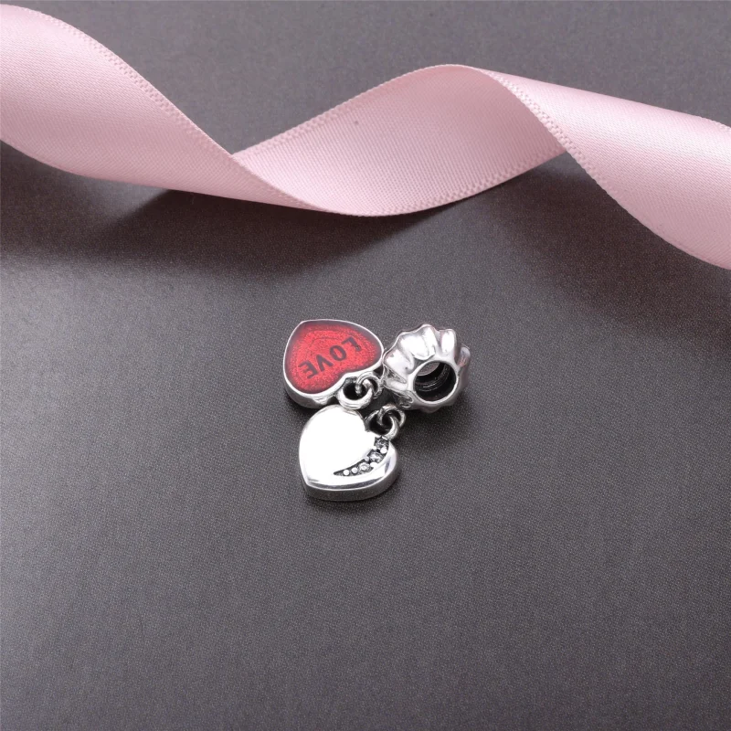 (imagem para) Pingente Pandora de prata Coração "Um Amor" - Visualizar 4