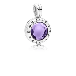 (imagem para) PANDORA Petite Locket Facetado Roxo - 797662SAM