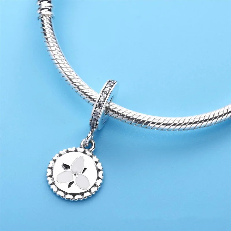 (imagem para) Pingente Pandora de prata Flor do Trillium - Visualizar 4