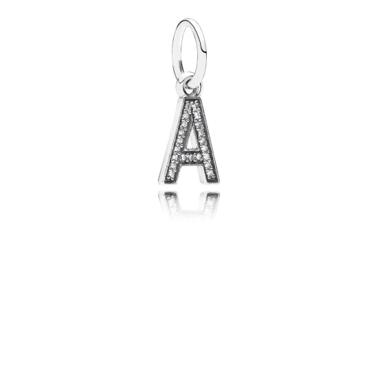 (imagem para) Pingente PANDORA de Prata Brilhante Letra A - 791313CZ