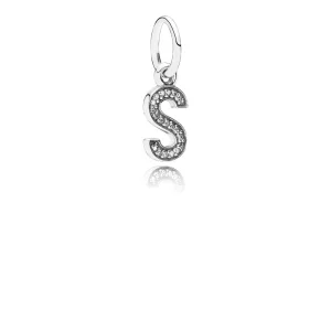 Pingente PANDORA de Prata Brilhante Letra S - 791331CZ (imagem para) Pingente PANDORA de Prata Brilhante Letra S - 791331CZ