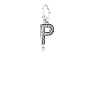 Pingente PANDORA de Prata Brilhante Letra P - 791328CZ (imagem para) Pingente PANDORA de Prata Brilhante Letra P - 791328CZ