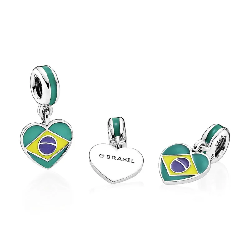 (imagem para) Pingente PANDORA Coração Brasileiro - Visualizar 2
