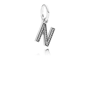 Pingente PANDORA de Prata Brilhante Letra N - 791326CZ (imagem para) Pingente PANDORA de Prata Brilhante Letra N - 791326CZ