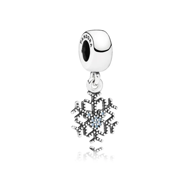 (imagem para) Pingente Pandora de prata Disney, Floco de neve cintilante de Mickey