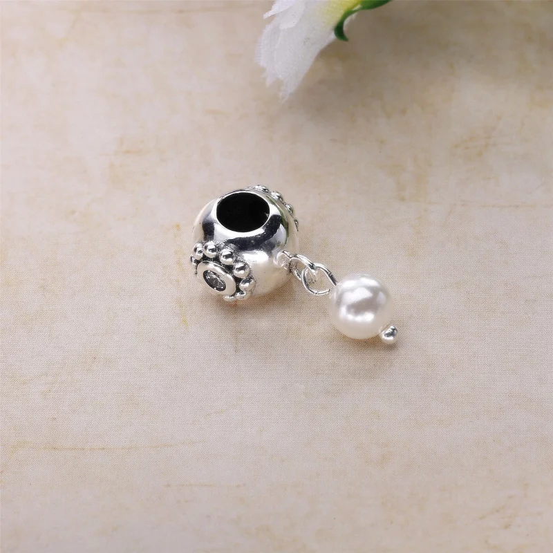 (imagem para) Pingente PANDORA Gota Brilhante com Pérola - 790873P - Visualizar 3