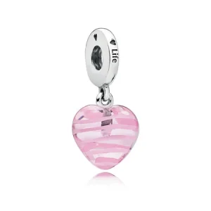 (imagem para) Pingente PANDORA Murano Coração Rosa - 797069