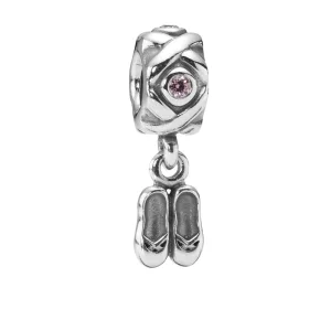 (imagem para) Charm PANDORA de Prata Pendente Sapatilhas de Balé - 790520PCZ