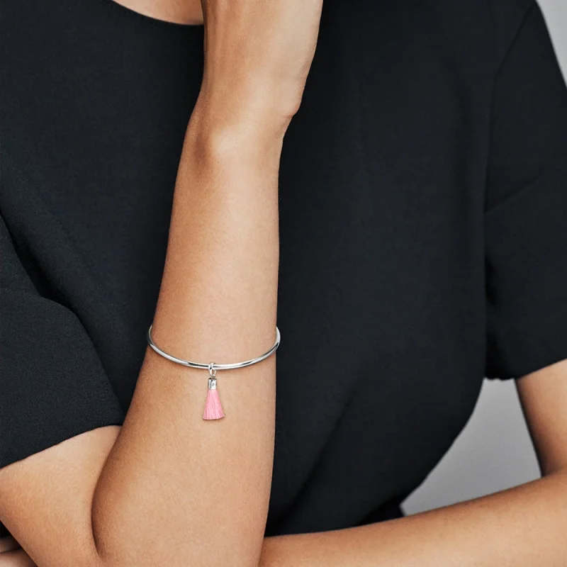 (imagem para) Pingente PANDORA Tassel Rosa - 797212CBP - Visualizar 3