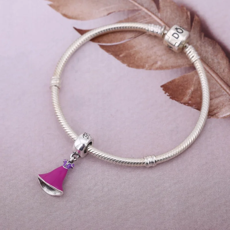 (imagem para) Pingente PANDORA Vestido Rapunzel - 791819ENMX - Visualizar 3
