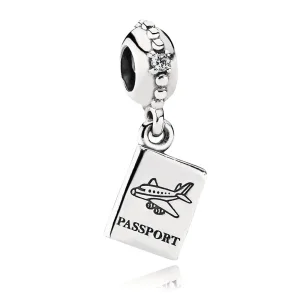 (imagem para) Charm PANDORA de Prata Pendente Passaporte - 791147CZ
