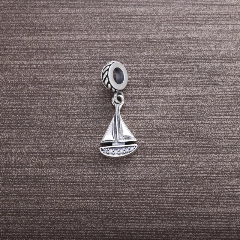 (imagem para) Charm PANDORA de Prata Pendente Barco Velejador - 791138CZ - Visualizar 2