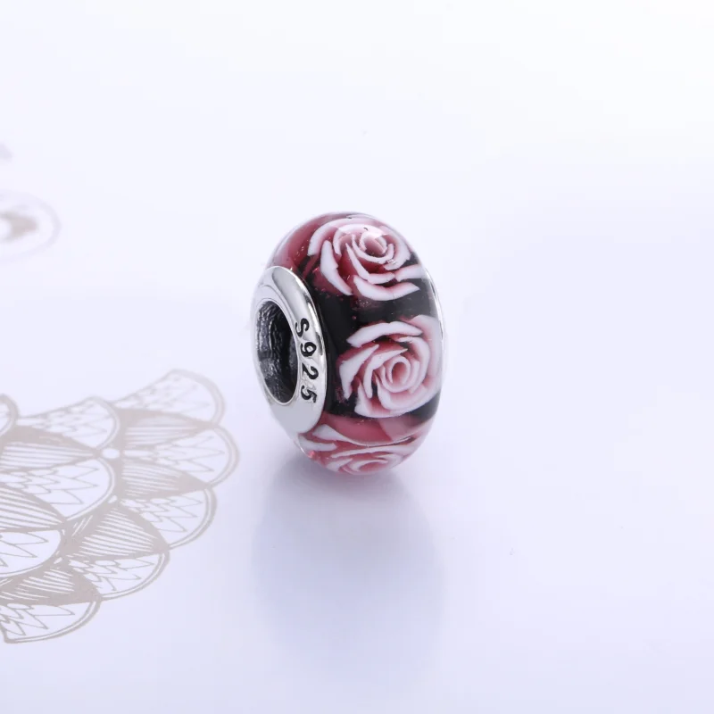 (imagem para) Charm berloques Pandora de prata Flor rosa - Visualizar 2