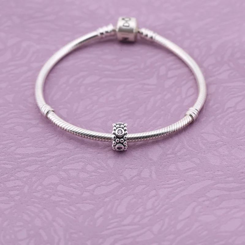 (imagem para) Separador PANDORA de Prata Sua Majestade Rosa - 791122PCZ - Visualizar 2