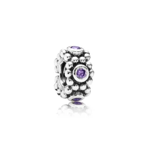 Separador PANDORA de Prata Sua Majestade Roxo - 791122ACZ (imagem para) Separador PANDORA de Prata Sua Majestade Roxo - 791122ACZ