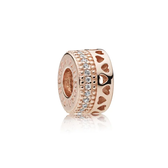(imagem para) Separador ROSETM PANDORA Signature - Corações e Pavê - 787415CZ