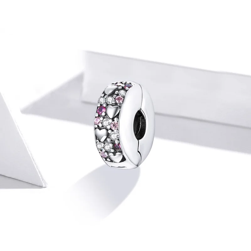 (imagem para) Clipe De Prata Amor brilhante estilo Pandora - SCC1745 - Visualizar 2