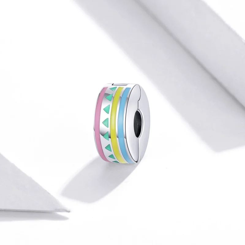 (imagem para) Clipe De Prata Colorido estilo Pandora - SCC1756 - Visualizar 2