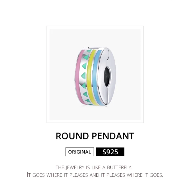(imagem para) Clipe De Prata Colorido estilo Pandora - SCC1756 - Visualizar 6