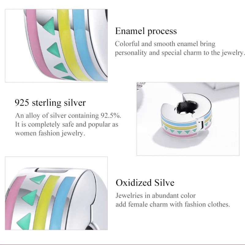 (imagem para) Clipe De Prata Colorido estilo Pandora - SCC1756 - Visualizar 7