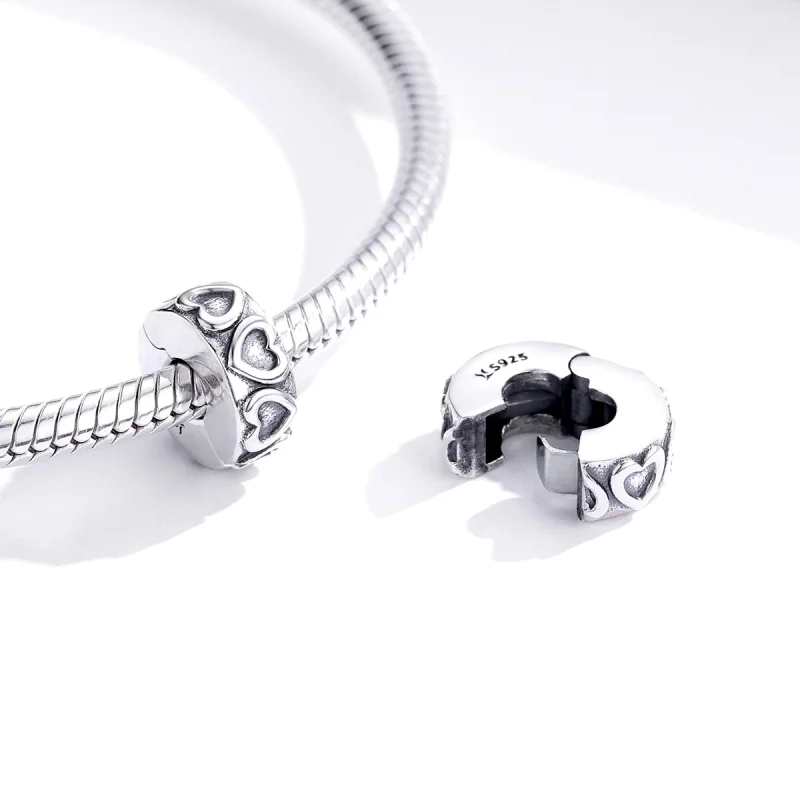 (imagem para) Clipe De Prata Relevo vintage estilo Pandora - SCC1557 - Visualizar 2