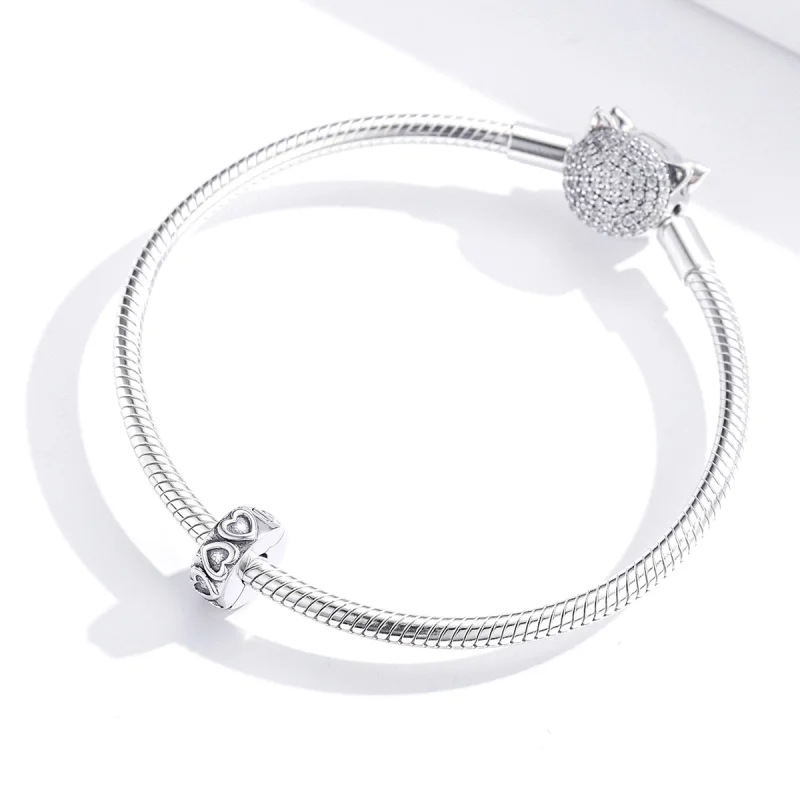 (imagem para) Clipe De Prata Relevo vintage estilo Pandora - SCC1557 - Visualizar 3