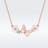 Colar Borboleta Dançante estilo Pandora Rose - BSN053