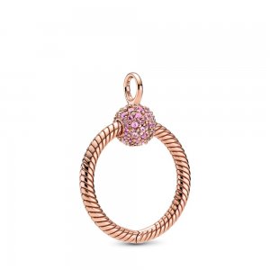 Pendente Pequeno Pavé O Pandora Rose - 389097C01 Pendente Pequeno Pavé O Pandora Rose - 389097C01