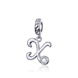 Charm Pendente Letra X estilo Pandora - SCC1183-X Charm Pendente Letra X estilo Pandora - SCC1183-X