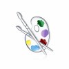 Charm Paleta de arte colorida estilo Pandora - BSC359 Charm Paleta de arte colorida estilo Pandora - BSC359