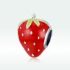 Charm Morango adorável estilo Pandora - SCC1839
