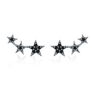 Brincos Petit Segredos das estrelas estilo Pandora - SCE292 Brincos Petit Segredos das estrelas estilo Pandora - SCE292
