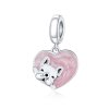 Charm Pendente Filhote de cachorro com amor estilo Pandora - BSC360