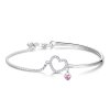 Bracelete estilo Pandora Rígido Coração de senhora - SCB117 Bracelete estilo Pandora Rígido Coração de senhora - SCB117